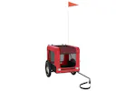 vidaXL 93908 Pet Bike Trailer Red And Black Oxford Fabric&iron vidaXL 93908 Pet Bike Trailer Red And Black Oxford Fabric&iron