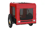 vidaXL 93908 Pet Bike Trailer Red And Black Oxford Fabric&iron vidaXL 93908 Pet Bike Trailer Red And Black Oxford Fabric&iron