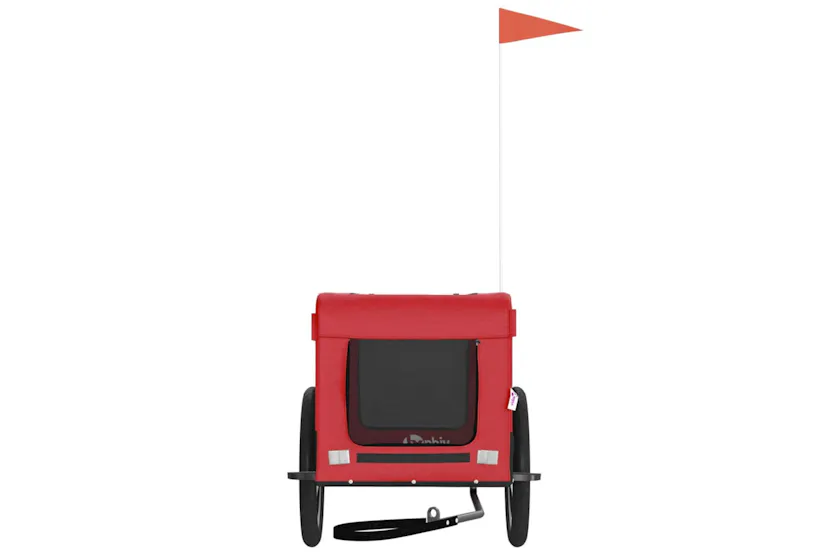 vidaXL 93915 Pet Bike Trailer Red And Black Oxford Fabric&iron vidaXL 93915 Pet Bike Trailer Red And Black Oxford Fabric&iron