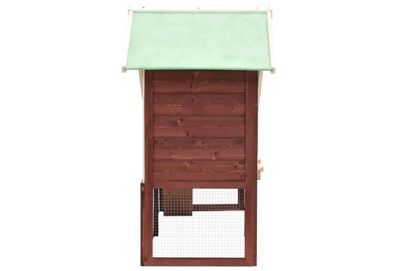 vidaXL 170870 Rabbit Hutch Mocha And White 140x63x120cm Solid Firwood vidaXL 170870 Rabbit Hutch Mocha And White 140x63x120cm Solid Firwood