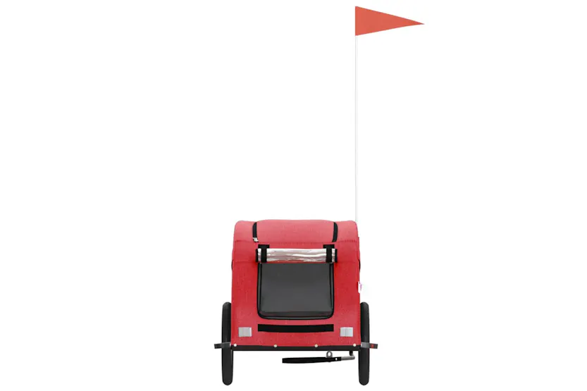 vidaXL 93957 Pet Bike Trailer Red Oxford Fabric And Iron vidaXL 93957 Pet Bike Trailer Red Oxford Fabric And Iron