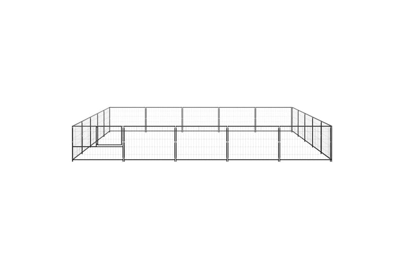 vidaXL 3082157 Dog Kennel Black 25 M2 Steel vidaXL 3082157 Dog Kennel Black 25 M2 Steel
