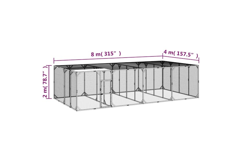 vidaXL 3102987 Chicken Coop 800x400x200cm Impregnated Solid Wood Pine vidaXL 3102987 Chicken Coop 800x400x200cm Impregnated Solid Wood Pine