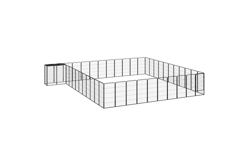 vidaXL 3115957 46-panel Dog Playpen Black 50x100cm Powder-coated Steel vidaXL 3115957 46-panel Dog Playpen Black 50x100cm Powder-coated Steel