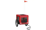 vidaXL 93915 Pet Bike Trailer Red And Black Oxford Fabric&iron vidaXL 93915 Pet Bike Trailer Red And Black Oxford Fabric&iron