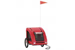 vidaXL 93957 Pet Bike Trailer Red Oxford Fabric And Iron vidaXL 93957 Pet Bike Trailer Red Oxford Fabric And Iron