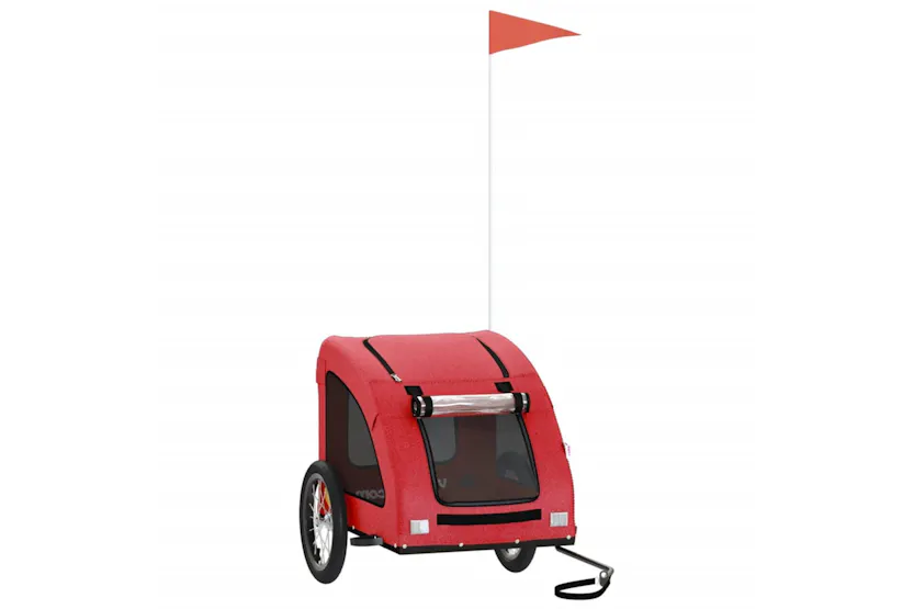 vidaXL 93957 Pet Bike Trailer Red Oxford Fabric And Iron vidaXL 93957 Pet Bike Trailer Red Oxford Fabric And Iron