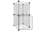 vidaXL 3114035 8-panel Pet Cage With Door Black 35x35cm Steel vidaXL 3114035 8-panel Pet Cage With Door Black 35x35cm Steel