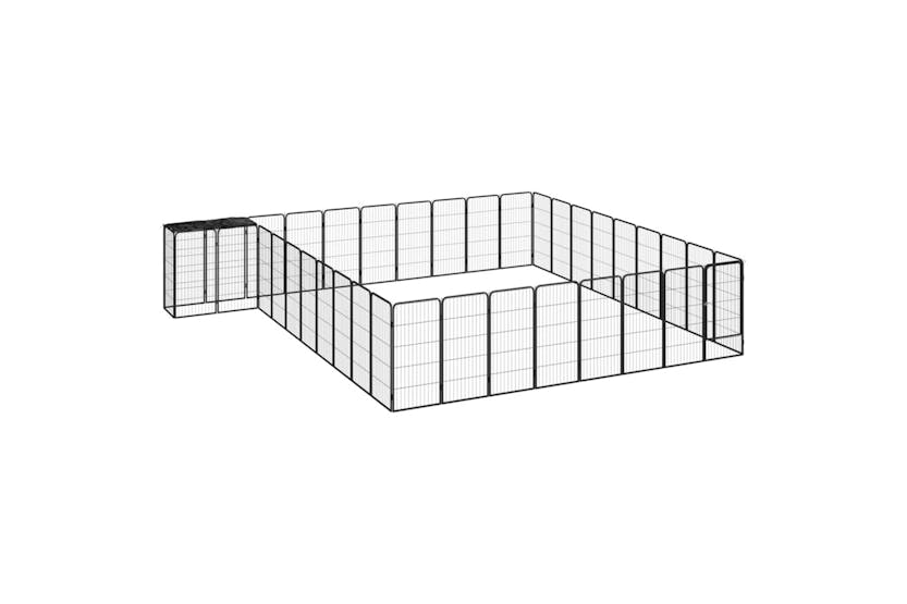 vidaXL 3115955 38-panel Dog Playpen Black 50x100cm Powder-coated Steel vidaXL 3115955 38-panel Dog Playpen Black 50x100cm Powder-coated Steel
