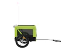 vidaXL 93920 Pet Bike Trailer Green And Black Oxford Fabric And Iron vidaXL 93920 Pet Bike Trailer Green And Black Oxford Fabric And Iron