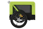 vidaXL 93920 Pet Bike Trailer Green And Black Oxford Fabric And Iron vidaXL 93920 Pet Bike Trailer Green And Black Oxford Fabric And Iron