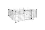 vidaXL 171623 12-panel Pet Cage With Door Black 35x35cm Steel vidaXL 171623 12-panel Pet Cage With Door Black 35x35cm Steel