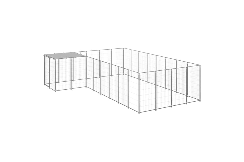 vidaXL 3082232 Dog Kennel Silver 10.89 M2 Steel vidaXL 3082232 Dog Kennel Silver 10.89 M2 Steel