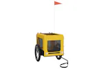 vidaXL 93917 Pet Bike Trailer Yellow And Black Oxford Fabric&iron vidaXL 93917 Pet Bike Trailer Yellow And Black Oxford Fabric&iron