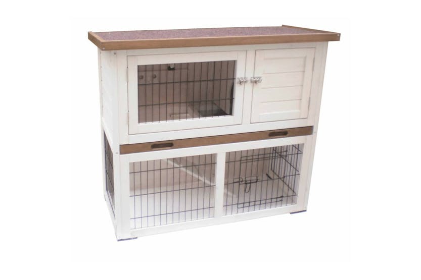 @pet 413739 Rabbit Hutch Kiki White And Brown 92x45x80 Cm 20077 @pet 413739 Rabbit Hutch Kiki White And Brown 92x45x80 Cm 20077