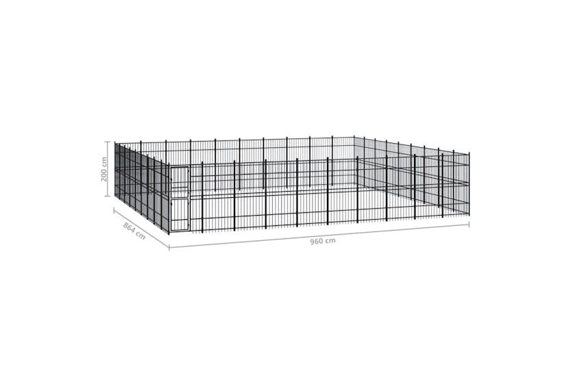 vidaXL 3098008 Outdoor Dog Kennel Steel 82.94 M2 vidaXL 3098008 Outdoor Dog Kennel Steel 82.94 M2