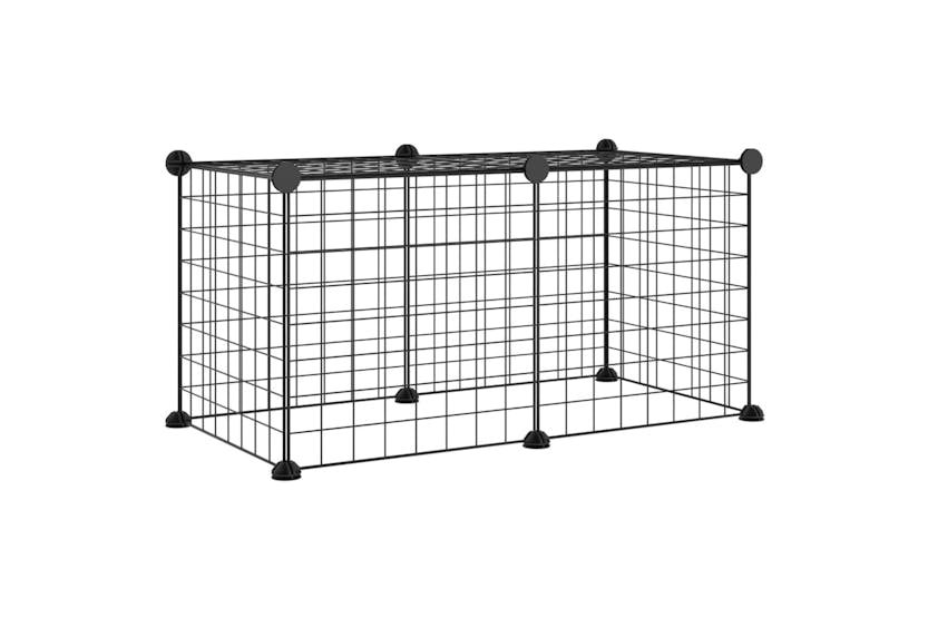 vidaXL 3114049 8-panel Pet Cage Black 35x35cm Steel vidaXL 3114049 8-panel Pet Cage Black 35x35cm Steel