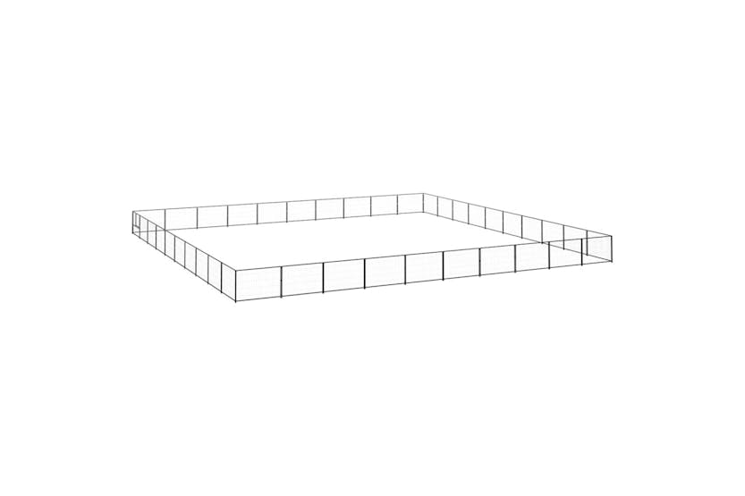 vidaXL 3082197 Dog Kennel Black 100 M2 Steel vidaXL 3082197 Dog Kennel Black 100 M2 Steel