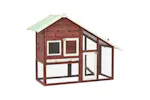 vidaXL 170870 Rabbit Hutch Mocha And White 140x63x120cm Solid Firwood vidaXL 170870 Rabbit Hutch Mocha And White 140x63x120cm Solid Firwood