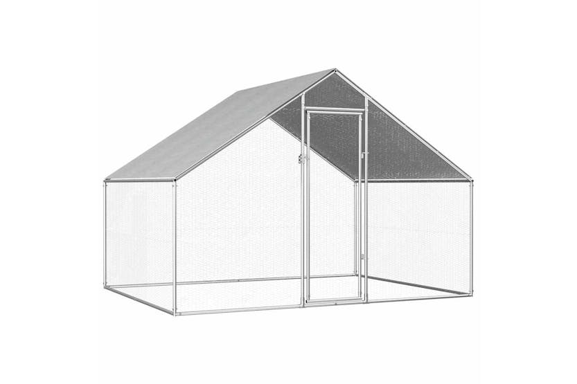 Vidaxl Outdoor Chicken Cage 2.75x2x1.92 M Galvanised Steel Vidaxl Outdoor Chicken Cage 2.75x2x1.92 M Galvanised Steel