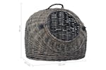 vidaXL 170905 Cat Transporter Grey 50x42x40cm Natural Willow vidaXL 170905 Cat Transporter Grey 50x42x40cm Natural Willow
