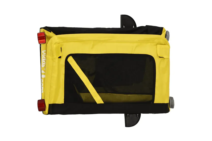 vidaXL 93917 Pet Bike Trailer Yellow And Black Oxford Fabric&iron vidaXL 93917 Pet Bike Trailer Yellow And Black Oxford Fabric&iron