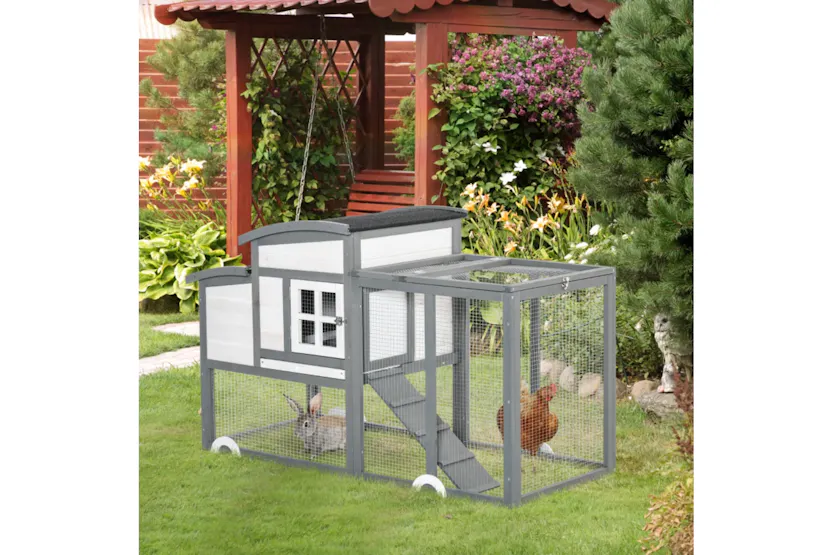 PawHut Chicken Coop with Run Hen House | Multi PawHut Chicken Coop with Run Hen House | Multi