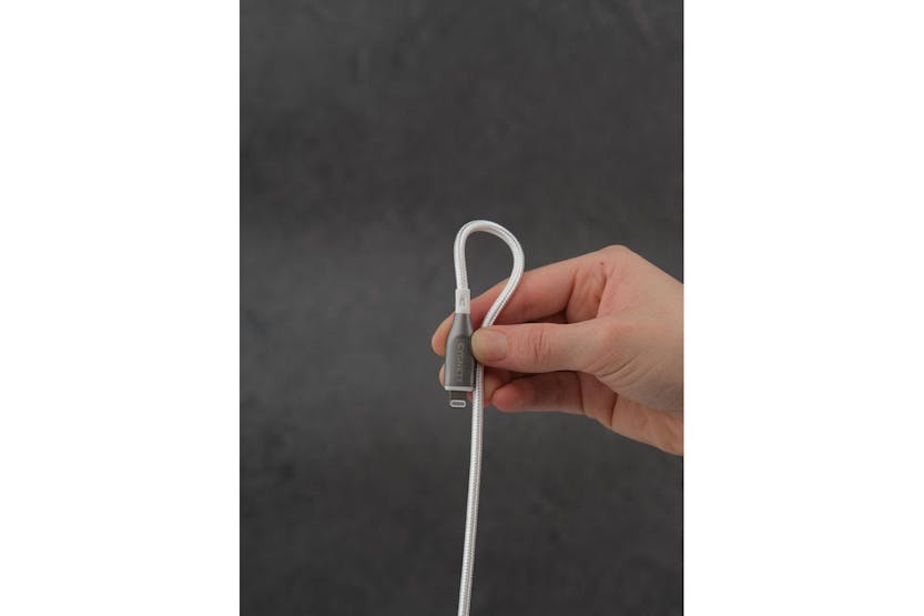 Cygnett Armoured Lightning USB-C Cable | 2m | Braided White Cygnett Armoured Lightning USB-C Cable | 2m | Braided White