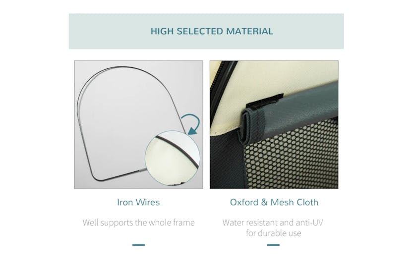 PawHut Small Dog Carrier | Grey PawHut Small Dog Carrier | Grey