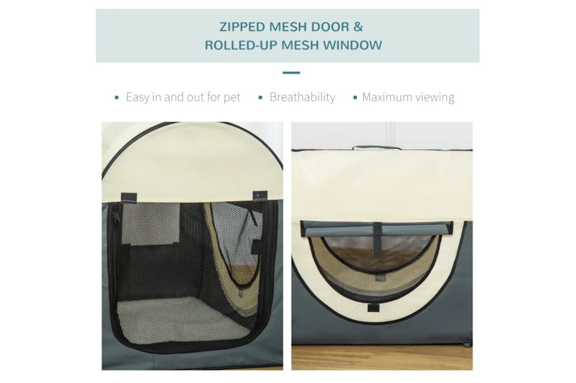 PawHut Small Dog Carrier | Grey PawHut Small Dog Carrier | Grey