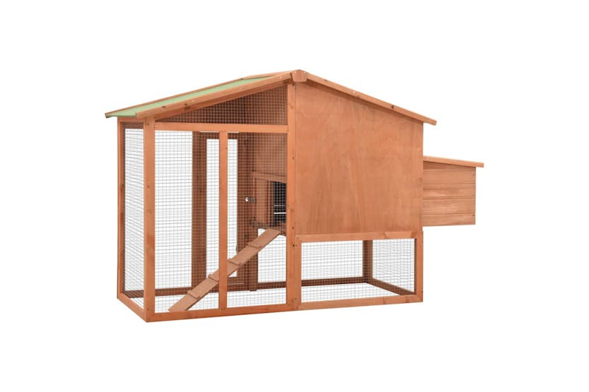 vidaXL 170864 Chicken Coop With Nest Box Solid Fir Wood vidaXL 170864 Chicken Coop With Nest Box Solid Fir Wood
