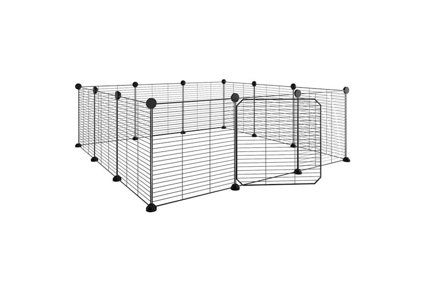 vidaXL 171626 12-panel Pet Cage With Door Black 35x35cm Steel vidaXL 171626 12-panel Pet Cage With Door Black 35x35cm Steel