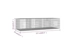 vidaXL 171570 4-panel Rabbit Cage 217x79x54cm Galvanised Iron vidaXL 171570 4-panel Rabbit Cage 217x79x54cm Galvanised Iron
