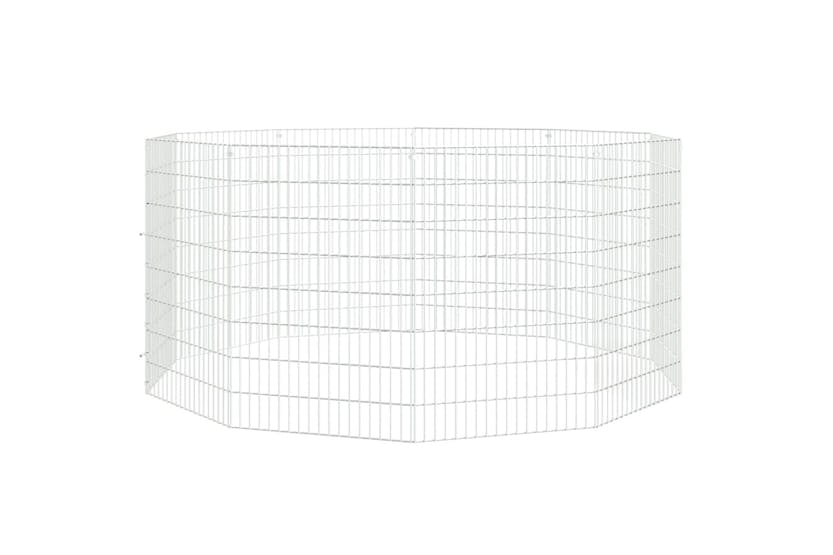 Vidaxl Free Range Animal Enclosure 10-panel 54x80 Cm Galvanised Iron Vidaxl Free Range Animal Enclosure 10-panel 54x80 Cm Galvanised Iron