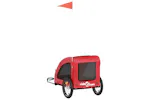 vidaXL 93957 Pet Bike Trailer Red Oxford Fabric And Iron vidaXL 93957 Pet Bike Trailer Red Oxford Fabric And Iron