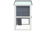 vidaXL 170837 Outdoor Rabbit Hutch 3 Doors Grey Wood vidaXL 170837 Outdoor Rabbit Hutch 3 Doors Grey Wood