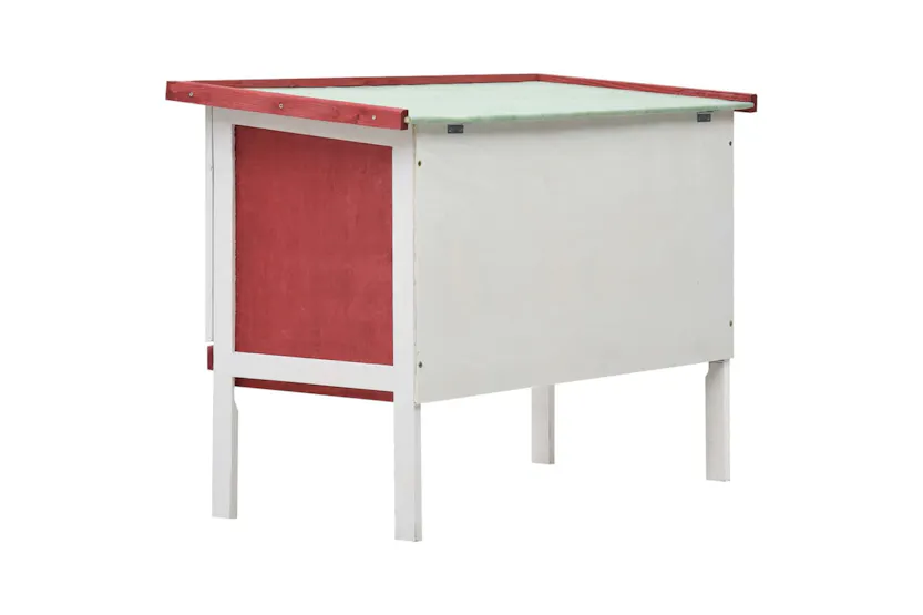 vidaXL 170830 Outdoor Rabbit Hutch 1 Layer Red Wood vidaXL 170830 Outdoor Rabbit Hutch 1 Layer Red Wood