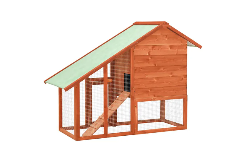 vidaXL 170868 Rabbit Hutch 140x63x120cm Solid Firwood vidaXL 170868 Rabbit Hutch 140x63x120cm Solid Firwood