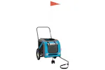 vidaXL 93890 Pet Bike Trailer Blue And Black Oxford Fabric And Iron vidaXL 93890 Pet Bike Trailer Blue And Black Oxford Fabric And Iron