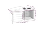 vidaXL 172290 Rabbit Hutch Grey 100.5x54x55cm Solid Wood Pine vidaXL 172290 Rabbit Hutch Grey 100.5x54x55cm Solid Wood Pine