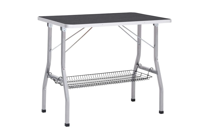 vidaXL 171070 Adjustable Dog Grooming Table With 2 Loops And Basket vidaXL 171070 Adjustable Dog Grooming Table With 2 Loops And Basket