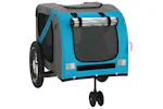 vidaXL 93890 Pet Bike Trailer Blue And Black Oxford Fabric And Iron vidaXL 93890 Pet Bike Trailer Blue And Black Oxford Fabric And Iron
