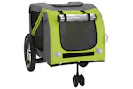 vidaXL 93892 Pet Bike Trailer Green And Black Oxford Fabric And Iron vidaXL 93892 Pet Bike Trailer Green And Black Oxford Fabric And Iron