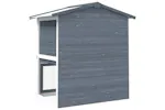 vidaXL 170837 Outdoor Rabbit Hutch 3 Doors Grey Wood vidaXL 170837 Outdoor Rabbit Hutch 3 Doors Grey Wood