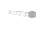 vidaXL 3189078 Chicken Cage With Run Light Grey 117x1221x123cm Galvanised Steel vidaXL 3189078 Chicken Cage With Run Light Grey 117x1221x123cm Galvanised Steel