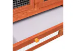 vidaXL 170868 Rabbit Hutch 140x63x120cm Solid Firwood vidaXL 170868 Rabbit Hutch 140x63x120cm Solid Firwood