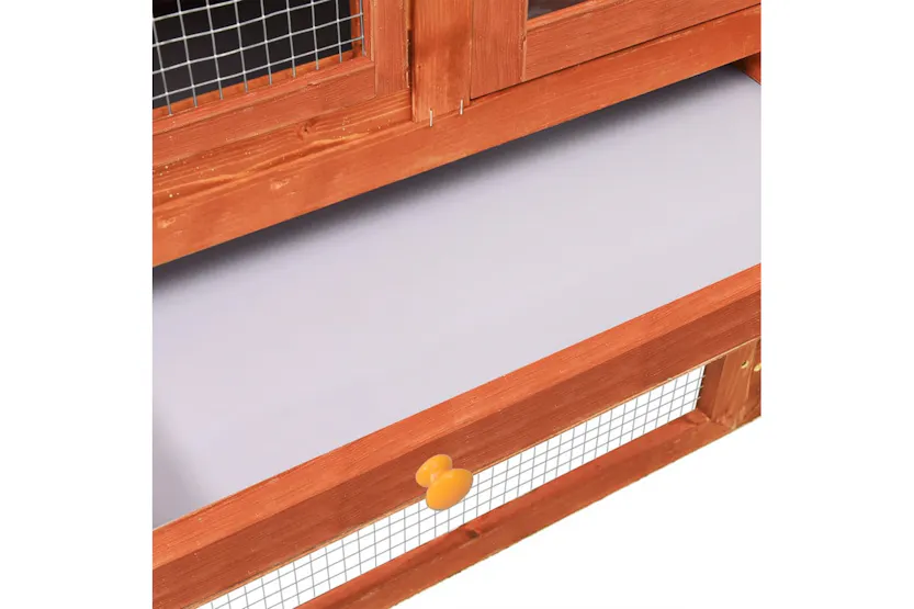 vidaXL 170868 Rabbit Hutch 140x63x120cm Solid Firwood vidaXL 170868 Rabbit Hutch 140x63x120cm Solid Firwood