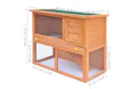 vidaXL 170158 Outdoor Rabbit Hutch Small Animal House Pet Cage 1 Door Wood vidaXL 170158 Outdoor Rabbit Hutch Small Animal House Pet Cage 1 Door Wood