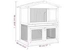 vidaXL 170160 Outdoor Rabbit Hutch Small Animal House Pet Cage 3 Doors Wood vidaXL 170160 Outdoor Rabbit Hutch Small Animal House Pet Cage 3 Doors Wood