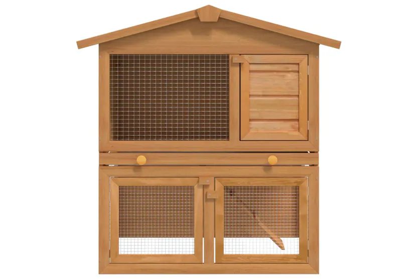 vidaXL 170160 Outdoor Rabbit Hutch Small Animal House Pet Cage 3 Doors Wood vidaXL 170160 Outdoor Rabbit Hutch Small Animal House Pet Cage 3 Doors Wood